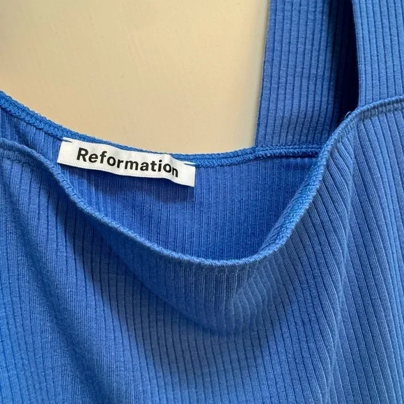 Reformation Cassi Blue Midi Dress NWT - Picture 6 of 12